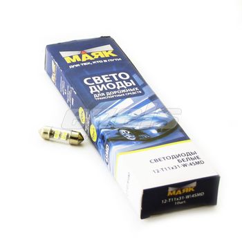 Лампа светодиодная "Маяк" 12V T11 (SV8,5-31) [4SMD 3528] WHITE 5000K 14Lm